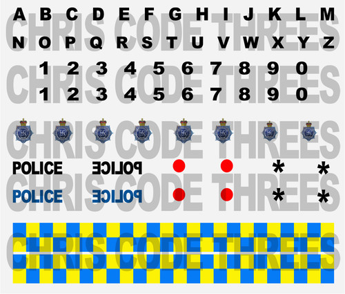 Code police adhesive vinyl - code,